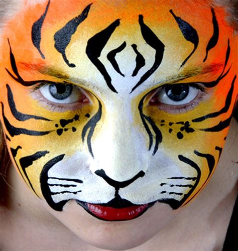 tiger face paint basic|tiger face paint stencil.